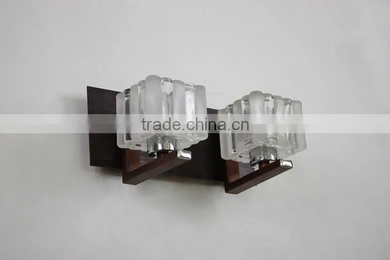 2013 transparent glass wall lamp design for bedroom/hotel