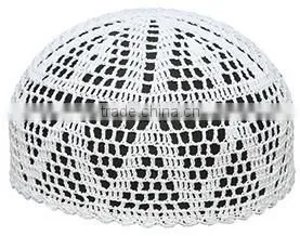 Factory price wholesale high quality handmade white hat of Islam