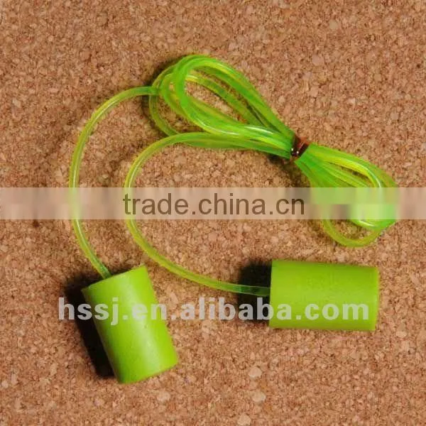 2016 hot selling PU foam bell shaped ear plugs with string ear plugs hearing protection ear plugs for noise