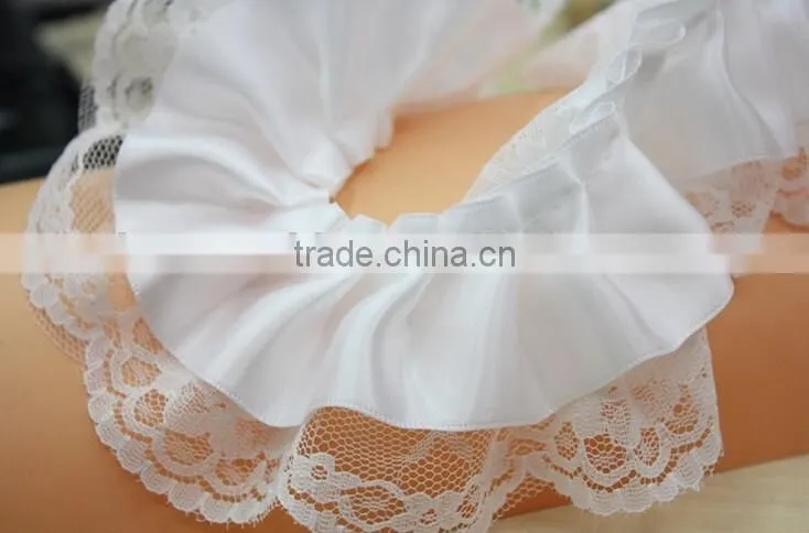 6 CM Polyester Ribbon Trim,Single Side White Lace Trim For Dress