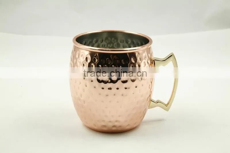 High quality standard Hammer moscow mule solid copper mugs