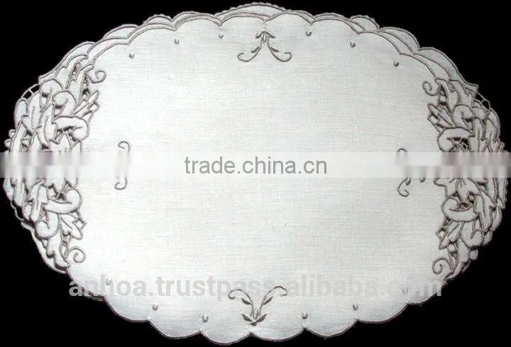 Linen embroidered placemats