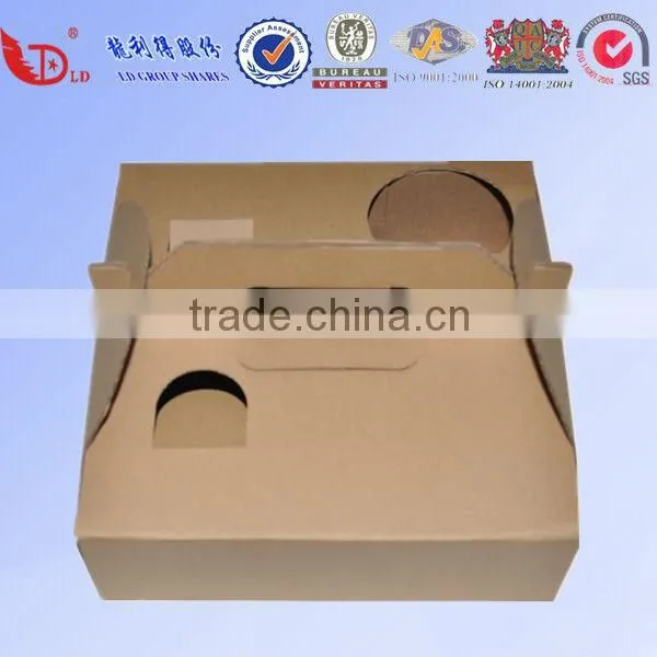 Wholesale corrugated paper box for packaging beer and fried chicken