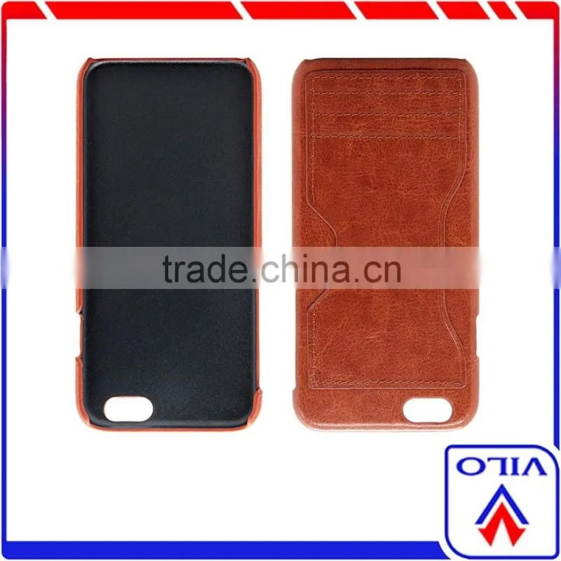 Ultra Slim PU Leather back cover Case with card slot For Iphone 6