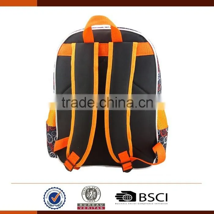 New Cartoon Car Print School Bag for Boys