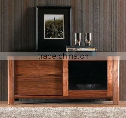 Modern solid wood living room wall unit