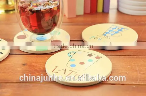 wholesale custom design cork wooden coaster for home decoration