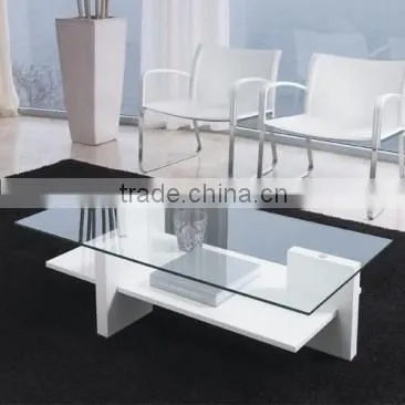 modern design coffee table glass top