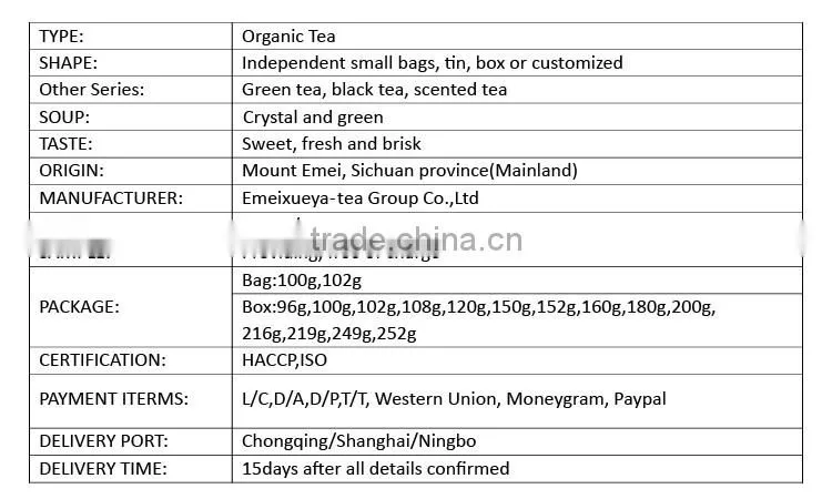 Fresh processing type male enhancement tea wooden box blended organic green tea