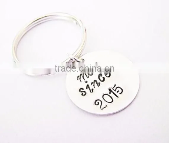 Stamped logo Personalized Mom Keychain for mom gift