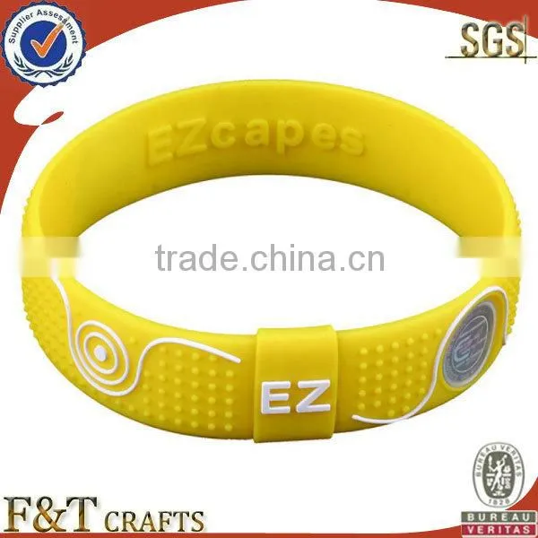 cheap in bulk promotional gift energy adjustable silicon wristband for cancer