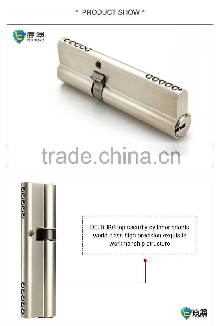 High security israel 95mm master key brass cylinder lock gear