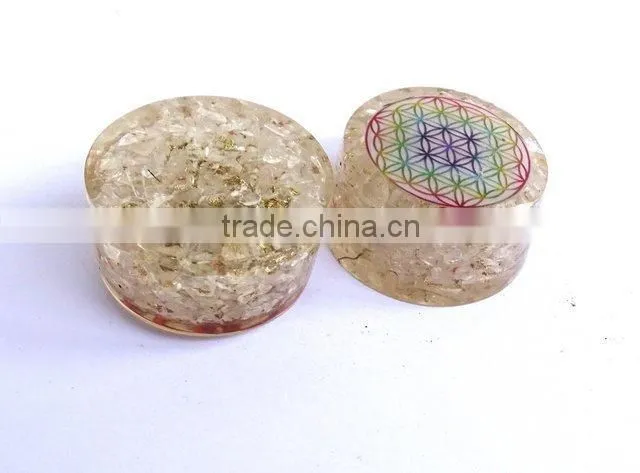 Crystal Quartz Chakra Flower Of Life Orgonite Energy Tower Buster