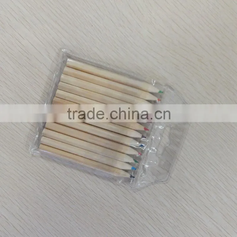 3.5" natural wood hexagonal shape 2.65mm color lead mini color pencil (golf pencil)