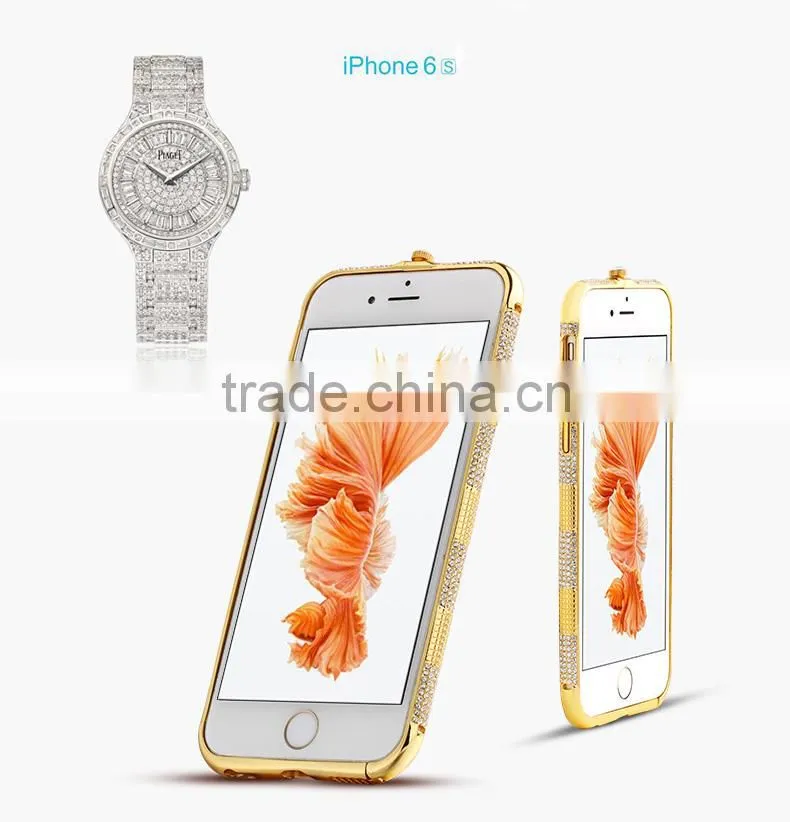 Luxury frame diamond crystal design mobile phone cover cases for ip6s