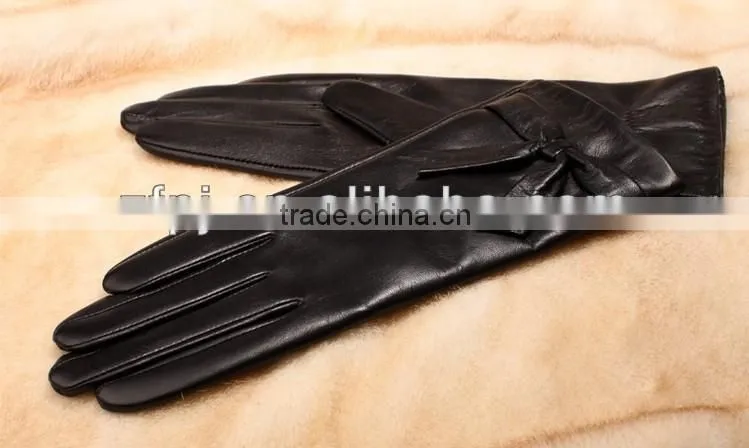 Conductive Fingertips Leather Touch Screen Gloves