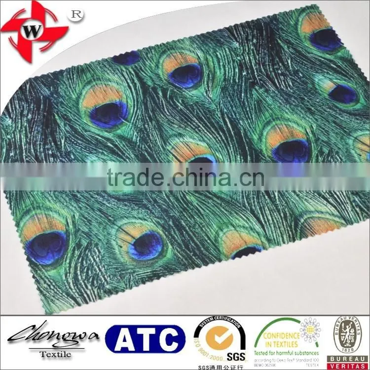 new design fashion printed polyester spandex fabric for cloth garment