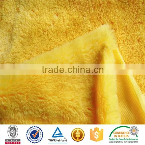 polyester warp knitted strechy pulsh fabric for making toys