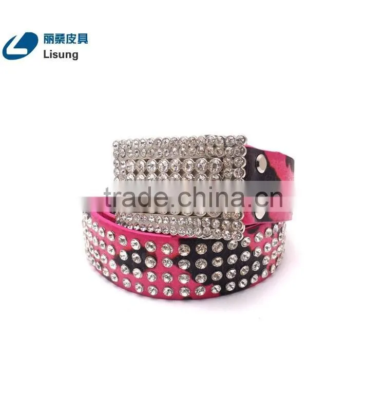 Cheap Rhinestone Strass Studded Fake Leather Cowgirl Belt