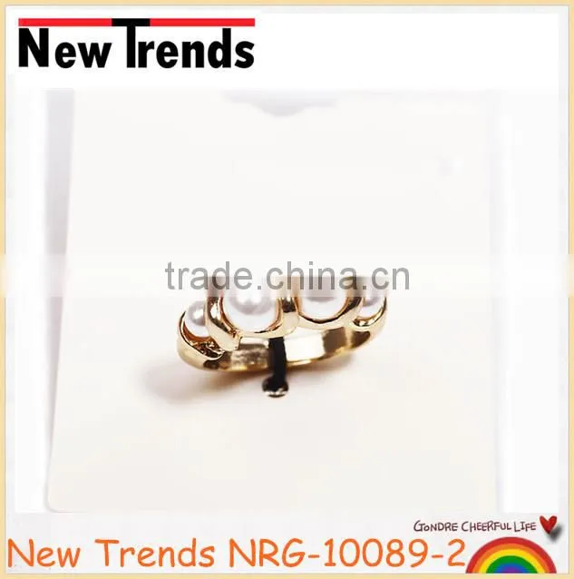 Wholesale gold pearl ring designs for women