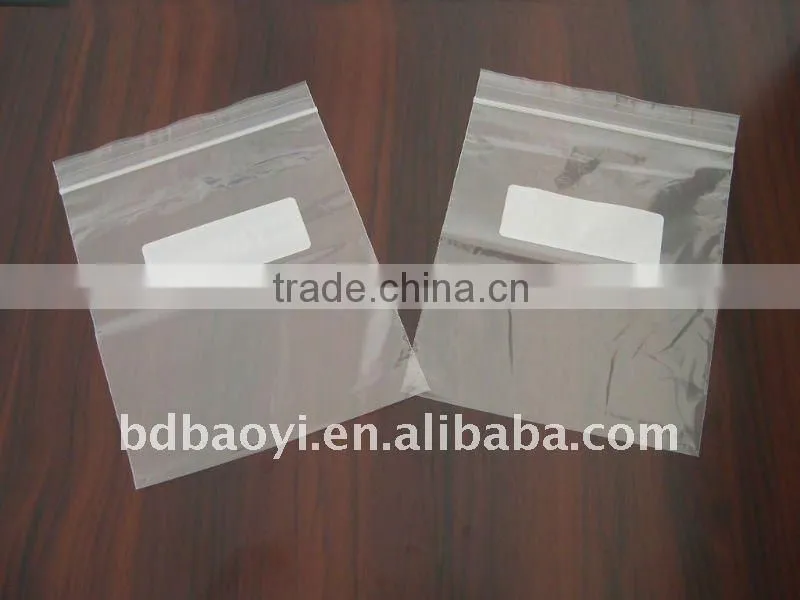 High Quality LDPE zipper lock plastic packaging bags