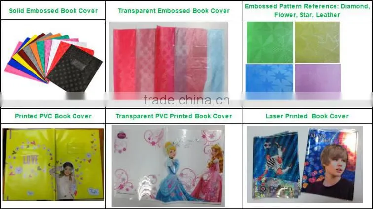 pvc clear film book cover stationery film