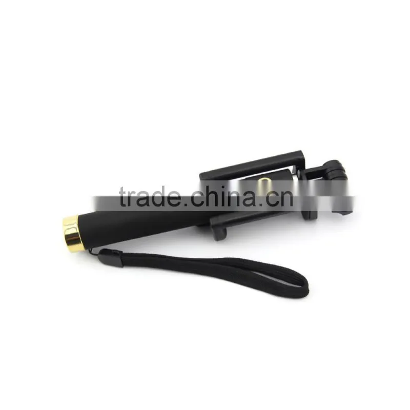 black bluetooth selfie stick with CE, ROHS, BQB, FCC certificates