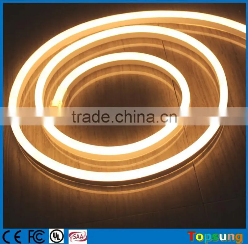 AC 220v/110v mini 8.5*17mm flexible neon strip 50m spool 6w/m Christmas neon ribbon warm white