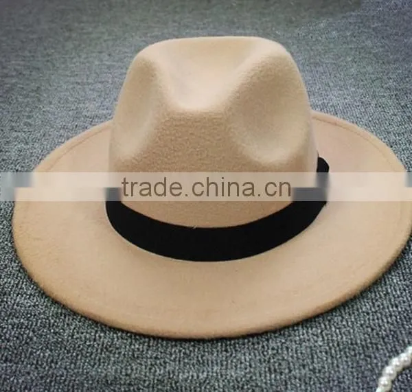 High Quality Felt Fedora Hat Ladies Felt Hat Bodies
