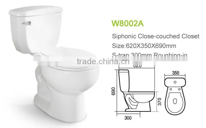 Porcelain light sky blue two piece toilet in china