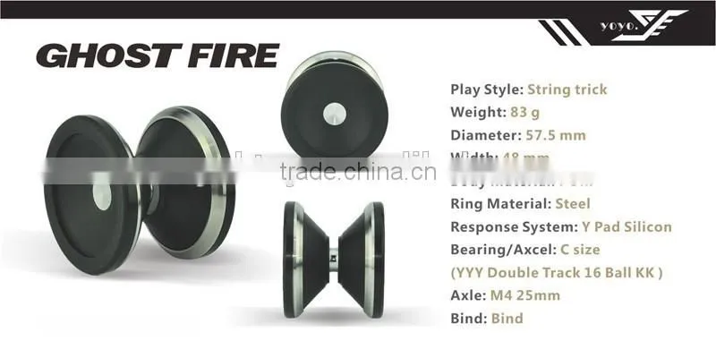 YOYO-Y Aluminum Professional YOYO Ghost Fire Magic Chinese Yoyo