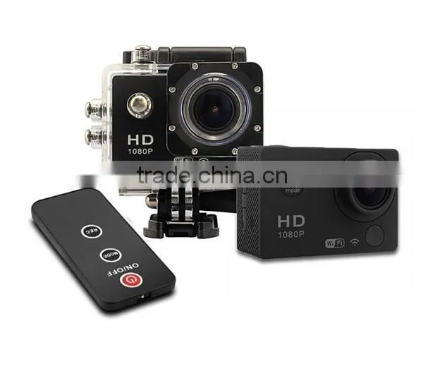 2015 top sales 32GB memory card full hd 1080p wifi mini sport camera for motor sports