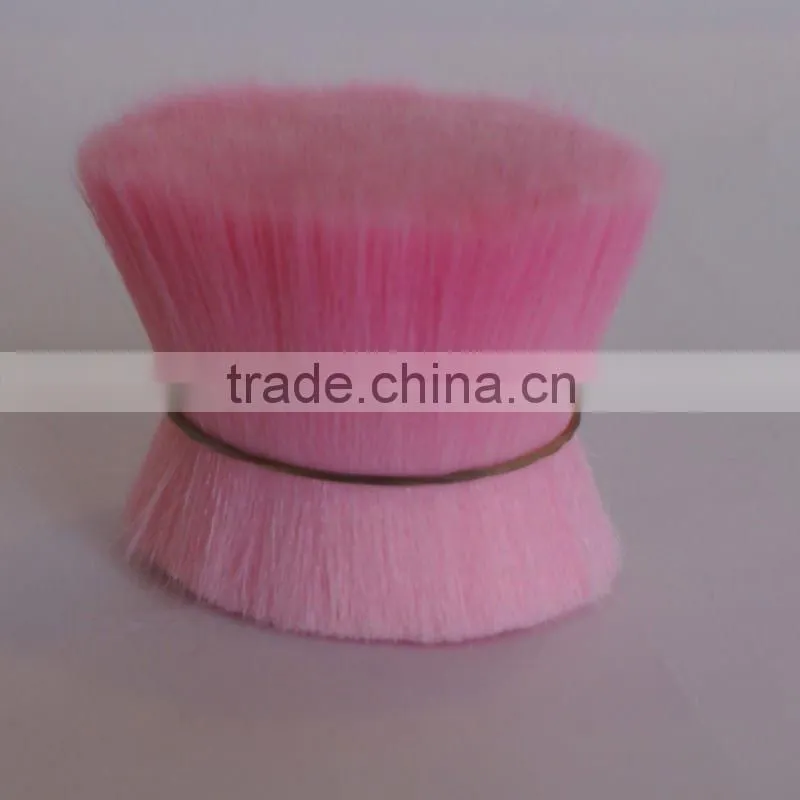 synthetic hair of different colors,used for makeup brushes