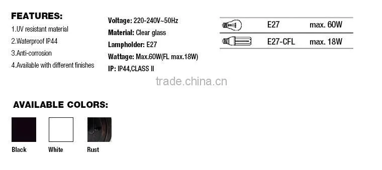 outdoor garden lighting/classical cheap post garden light with sensor/CE,ROHSapproval