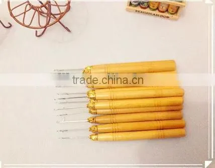 Cheap Hair Hook Needles Clamp Wood Needle Hook For Hair Extension Tools