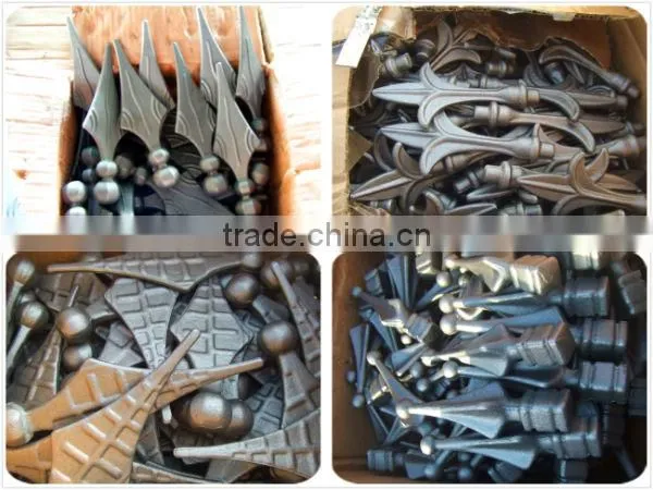 decorative wrought iron spears used for garden gate
