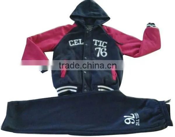 Apparel Stocks Boys Fleece Suits boy suit winter jacket
