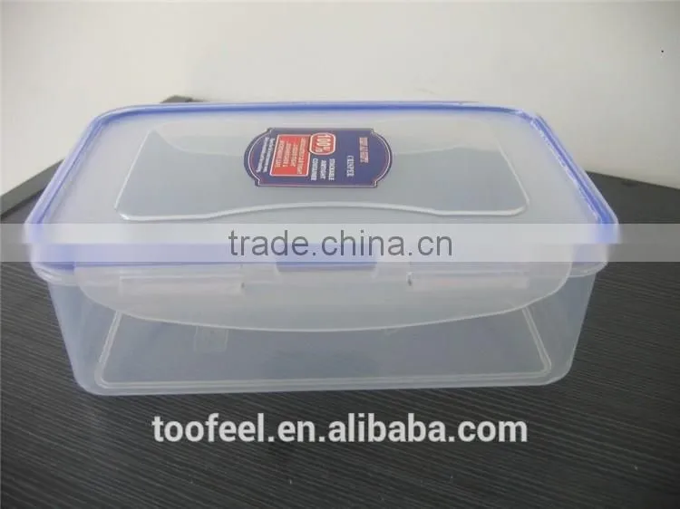 2500ml clear plastic lock box, clear plastic lunch bento boxes