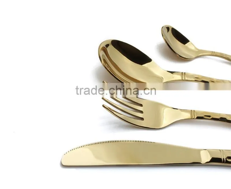 PVD Coating gold color cutlery, stainless steel flatware 18/10, flatware