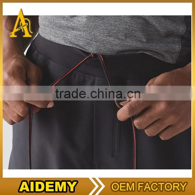 OEM wholesale custom polyester stripe blue gym casual man swim shorts