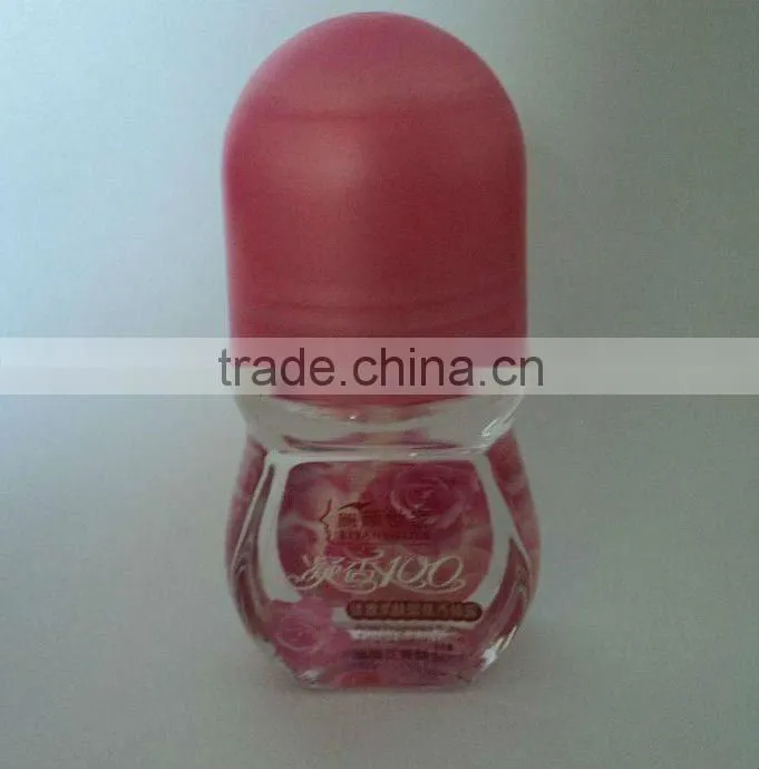 deodorant roll-on packing bottle with colorful cap