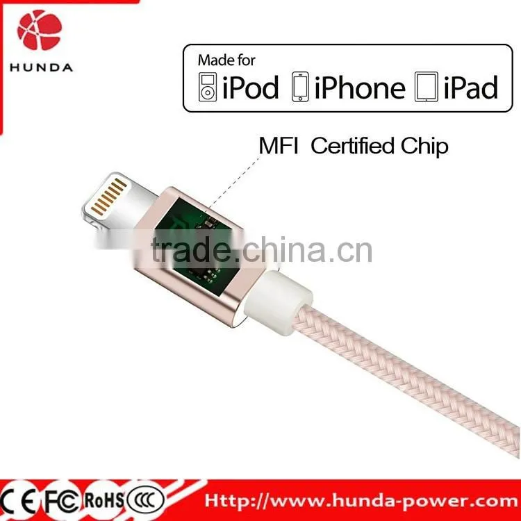 Durable and 2.4A high speed 3.3ft MFI Certified 8pin to USB Charge and Sync Cable