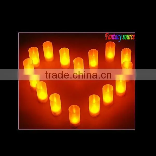 colour changing led candle with frosted cup