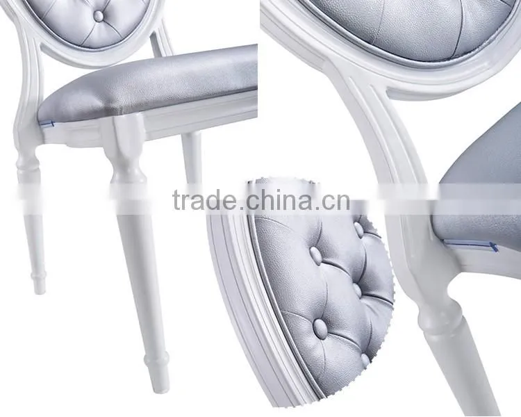 Hotel furniture wholesale luxury aluminum dining ghost chairs louis wedding stacking banquet chair