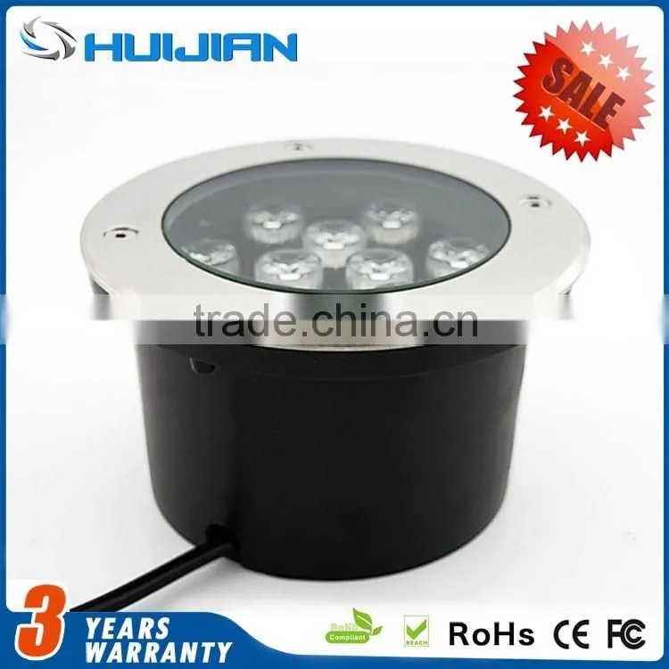 IP67 waterproof stainless steel cover Outdoor recessed floor 220Voltage LED Underground Lights 24W RGB