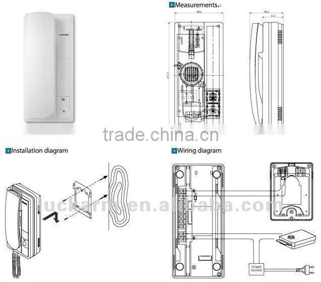 Two-family-use Audio Door Phone Intercom System-3208AA