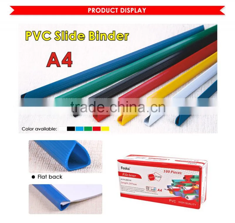 Good quality A4 different size PVC slider binder