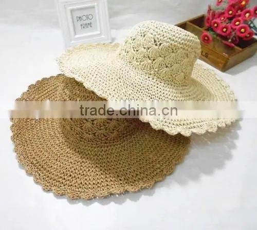 2016 fashion beach hot sale young girl raffia straw hat factory direct latest cheaper OEM raffia straw hat wholesale