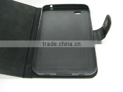 Litchi leather mobile phone cases for Samsung P1000