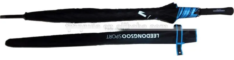 2015 Black Color Coating Blue Golf Umbrella,custom umbrella